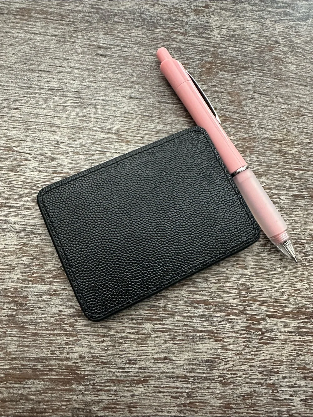 Black Quilted Leather MagSafe Card Holder